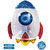 HIPPITY HOP Big Size (XL) 1 pcs Space Theme Rocket Foil Balloons, Air Balloon, Helium balloon, UFO Theme, Theme birthday
