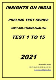 Insights on India Prelims Test Series Test 1 to 15 English 2021
