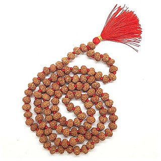                       Ceylonmine 5 Faced Rudraksh Mala for Unisex                                              