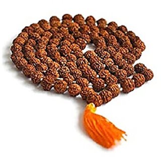                       Lab Certified 5 Mukhi Nepal Rudraksha Mala for Men and Women by Ceylonmine                                              