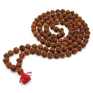                       Ceylonmine 5 Mukhi Rudraksh Mala For Men & Women                                              