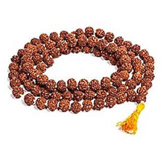                       Ceylonmine Five  Faced Rudraksh Mala for Unisex                                              