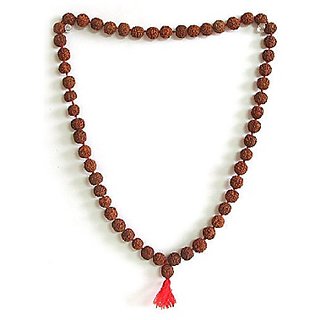                       Lab Certified 5 Mukhi Nepal Rudraksha Mala for Men and Women by Ceylonmine                                              