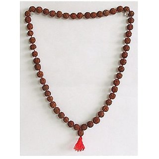                       5 Mukhi Rudraksha Mala Menwomen Wearing - Natural Brown Rudra                                              