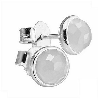 Natural Stone Silver Moonstone Earring by Ceylonmine Natural Stone Silver Moonstone Earring by Ceylonmine