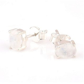                       Moonstone original & lab certified  Silver Earring by Ceylonmine                                              