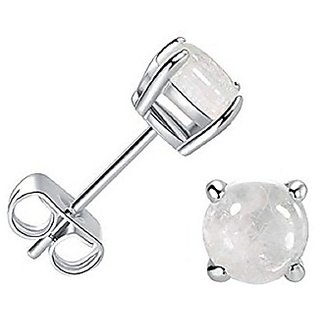 Sterling Silver Classic Moonstone Earring by Ceylonmine Sterling Silver Classic Moonstone Earring by Ceylonmine