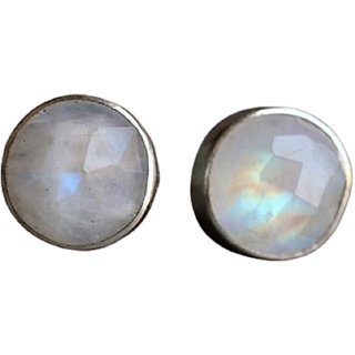Natural Stone Silver Moonstone Earring by Ceylonmine Natural Stone Silver Moonstone Earring by Ceylonmine