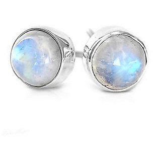                       Moonstone original  lab certified Silver Earring by Ceylonmine                                              