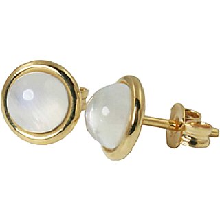 Natural Moonstone Unheated Lab Certified Gold Plated Earring by Ceylonmine Natural Moonstone Unheated Lab Certified Gold Plated Earring by Ceylonmine