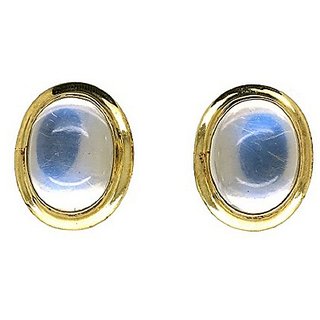 Earring with Natural Moonstone Lab Certified Gold Plated by Ceylonmine Earring with Natural Moonstone Lab Certified Gold Plated by Ceylonmine