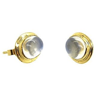Gold Plated Classic Moonstone Earring by Ceylonmine Gold Plated Classic Moonstone Earring by Ceylonmine