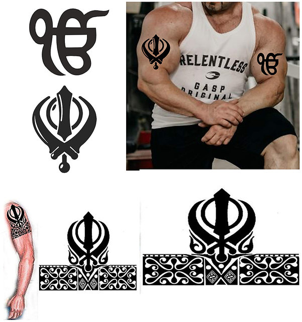 Sikh Temporary Tattoo Sticker  OhMyTat