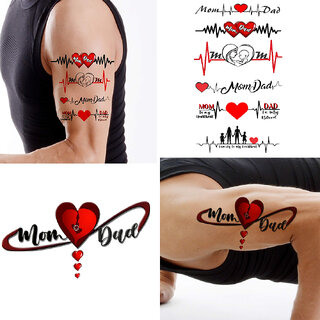 Buy Mom Arrow with Love Mom Dad Combo Tattoo Waterproof Men and women  Temporary Body Tattoo 610609 Online  Get 55 Off