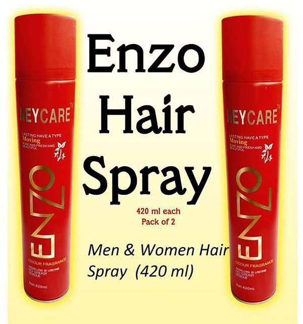 Buy Enzo Hair Holding Spray 420 ml (pack of 2) Online - Get 57% Off Buy Enzo Hair Holding Spray 420 ml (pack of 2) Online - Get 57% Off