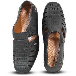 Horseland Men Formal Synthetic Leather Loafer  Mocassins Shoe Black