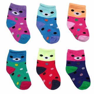 Ephemeral Baby Boy's Cotton Hosiery Socks - 4 Pair set (Colors  Design May Vary)