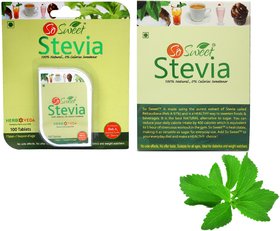 So Sweet Stevia Combo of 100 Stevia Tablets and Stevia 50 Sachets 100 Natural Sweetener - Sugar free