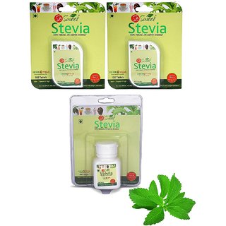                       So Sweet Stevia 700 Stevia Tablets 100 Natural Sweetener for Weight Management - Sugar free Pack of (500 Tab+100 Tab-2)                                              