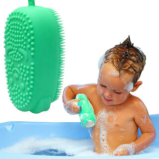                       Eastern Club Silicone Scrubbing Brushes  Massage Bubble Body Cleaner Silicone Bathroom 1Pcs (Multi Color)                                              
