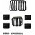 A4S Headlight Grill Tail and Indicator Complete Grills Set (Pack of 6) Plastic of Hero Splendor Bike Headlight Grill (Bl