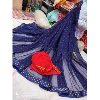 chiffon chunri print saree
