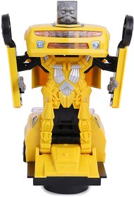24Abhitoys Automatic Deformation 2-in-1 Transforming Toy with Light Music and Bump Function (Sports Car 1)