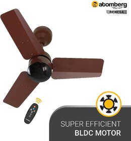 Atomberg Renesa 600mm BLDC motor Energy Saving Ceiling Fan with Remote Control  Matte Brown