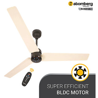 Atomberg Renesa 1200 mm BLDC Motor with Remote 3 Blade Ceiling Fan...