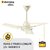 Atomberg Efficio 900 mm BLDC Motor with Remote 3 Blade Ceiling Fan (Ivory, Pack of 1)