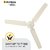 Atomberg Efficio 1400 mm BLDC Motor with Remote 3 Blade Ceiling Fan (Ivory, Pack of 1)