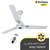 Atomberg Efficio+ 1200 mm BLDC Motor with Remote 3 Blade Ceiling Fan (Pearl White, Pack of 1)