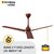 Atomberg Renesa 1400mm BLDC motor Energy Saving Ceiling Fan with Remote Control  Matte Brown