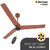 Atomberg Renesa 1200 mm BLDC Motor with Remote 3 Blade Ceiling Fan (Brown, Pack of 1)