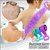 Eastern Club Silicone Body Bath Brush Long Silicone Body Back Scrubber Body Washer Unisex (Multicolor)