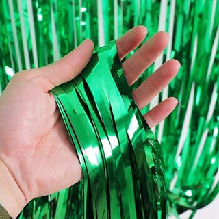                       Hippity Hop Foil Curtains (3 X 6 Feet) - Green                                              