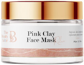 The Beauty Sailor Pink Clay Face Mask, Avocado, Vitamin C  E, No Paraben  No Sulphate, 100 GM