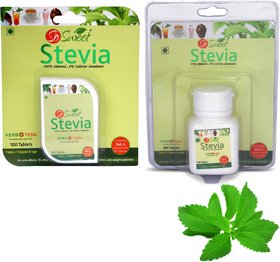 So Sweet Stevia Tablets 600 Sugar Free 100 Natural Sweetener (Pack of 2)