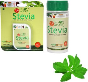 So Sweet Stevia Tablets 100 and 100g Stevia Powder 100 Natural Sweetener - Sugar free