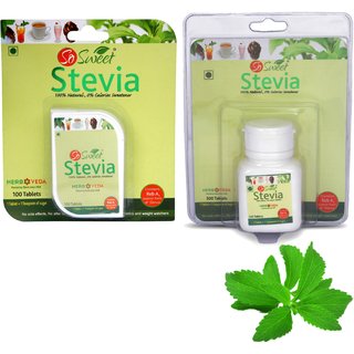 So Sweet Stevia Tablets 600 Sugar Free 100 Natural Sweetener (Pack of 2)