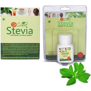 So Sweet Stevia Tablets 500 and 50 Stevia Sachets 100 Natural Sweetener - Sugar free