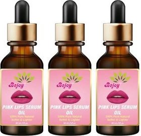 Bejoy Lip Serum - Advanced Brightening Therapy for Soft, Moisturised Lips With Glossy  Shine- Natural (Pack of 3, 90 M