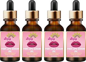 Bejoy Lip Serum - Advanced Brightening Therapy for Soft, Moisturised Lips With Glossy  Shine- Natural (Pack of 4, 120