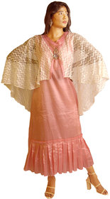 Asti Twam Fashion Baby Pink and white Taffeta silk and lace fabric Designer Kurti