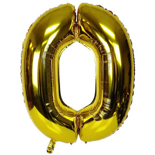                       40 inch Numerical 0 Gold Balloon for birthday, baby shower                                              