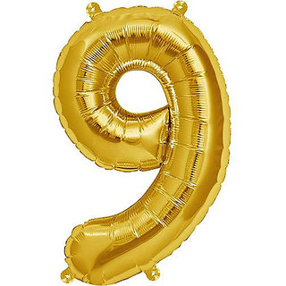                       40 inch Numerical 9  Gold Balloon for birthday, baby shower                                              