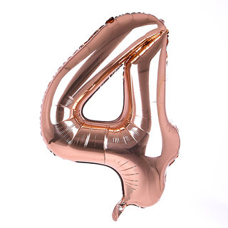                       40 inch Numerical 4 Rose Gold Balloon for birthday, baby shower                                              