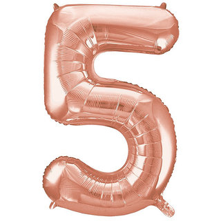                       16 inch Numerical 5 Rose Gold Balloon for baby shower, birthday.                                              