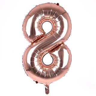                       16 inch Numerical 8 Rose Gold Balloon for baby shower, birthday.                                              