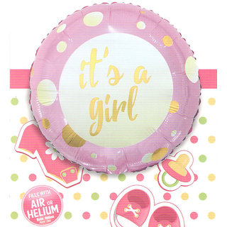                       Hippity Hop It's  a Girl Printed Foil Balloon 18 inch                                              